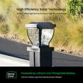 thumbnail image 3 of Home Zone Security Solar Post Cap Lights - Decorative Glass LED Outdoor Fits 3.5 x 3.5 in. Post Lights, Black (12-Pack), 3 of 7