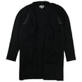 thumbnail image 1 of JM Collection Cardigan à Clous pour Femmes, Noir, Grande Taille, 1X, 1 of 1