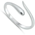 thumbnail image 4 of Adjustable Open Snake Promise Ring .925 Sterling Silver Band Jewelry Female Male Unisex Size 3, 4 of 4