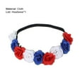 thumbnail image 5 of harmtty Artificial Flower Stretchy Headband Red White Blue Women Elastic Head Band Hair Accessories Halloween, 5 of 7