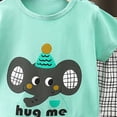 thumbnail image 4 of TOWED22 Toddler Girl Boy Clothes 2 Piece Outfits Graphic Short Sleeve Top T-Shirt Elastic Waist Shorts Pockets Shorts Set Summer(Mint Green,7-8 Y), 4 of 4
