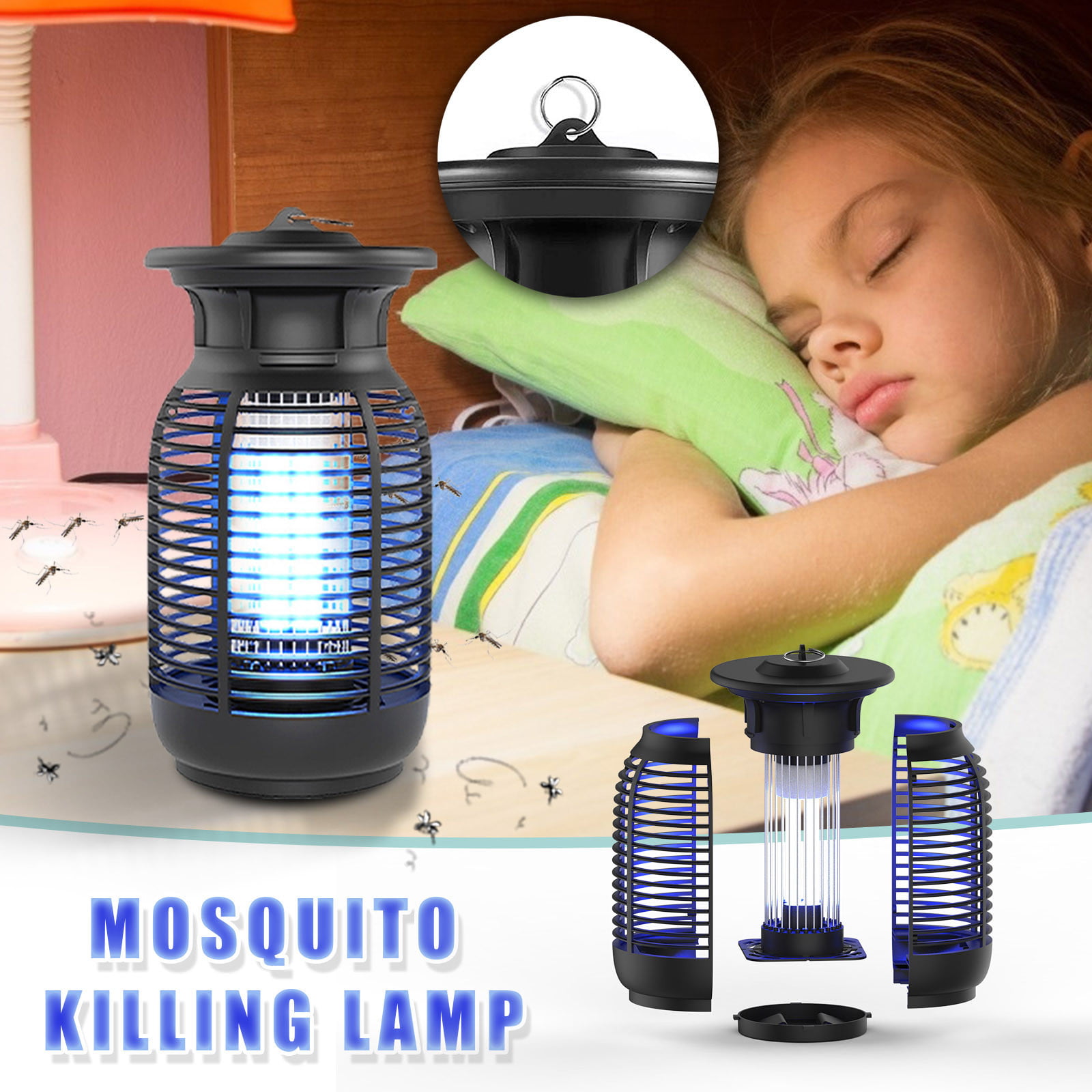 Mosquito Zapper Insect Killer Light Lamp Electric USB Smart Optically Controlled 