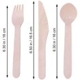thumbnail image 2 of Disposable Cutlery Wooden Kitchen Utensils Camping Forks Knives Spoons Tableware(Forks), 2 of 7