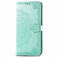 thumbnail image 3 of Galaxy Note 20 Ultra Case, Alltyech PU Leather Mandala Embossed Folding Stand Anti-scratch Folio Flip Credit Cards Slots Wallet Case Cover For Samsung Galaxy Note 20 Ultra, Green, 3 of 10