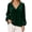 Green, variant on Essentials Womens Tees Tops Basic Shirts Elegant Velvet Lantern Long Sleeve Solid V Neck Tunic Blouse Blue