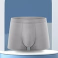 thumbnail image 4 of Mens Modal Boxer Briefs - Seamless Breathable High Elasticity Underwear Mid Waist Comfortable Home Panty Bulge Pouch Trunks Moisture Wicking, 4 of 8