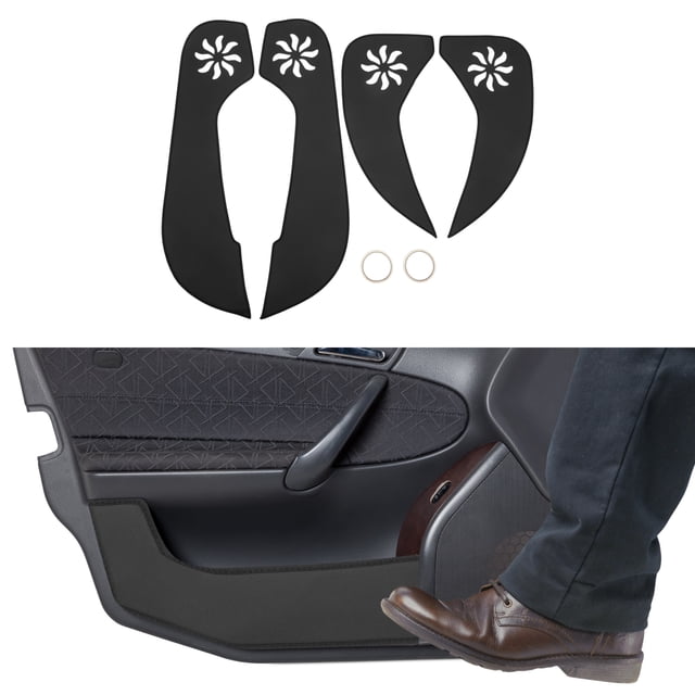 Pegatina antichoque de cuero para puertas de automóvil Unique Bargains para Buick Regal 2018, protector de borde lateral de puerta, accesorios interiores, negro, 1 conjunto