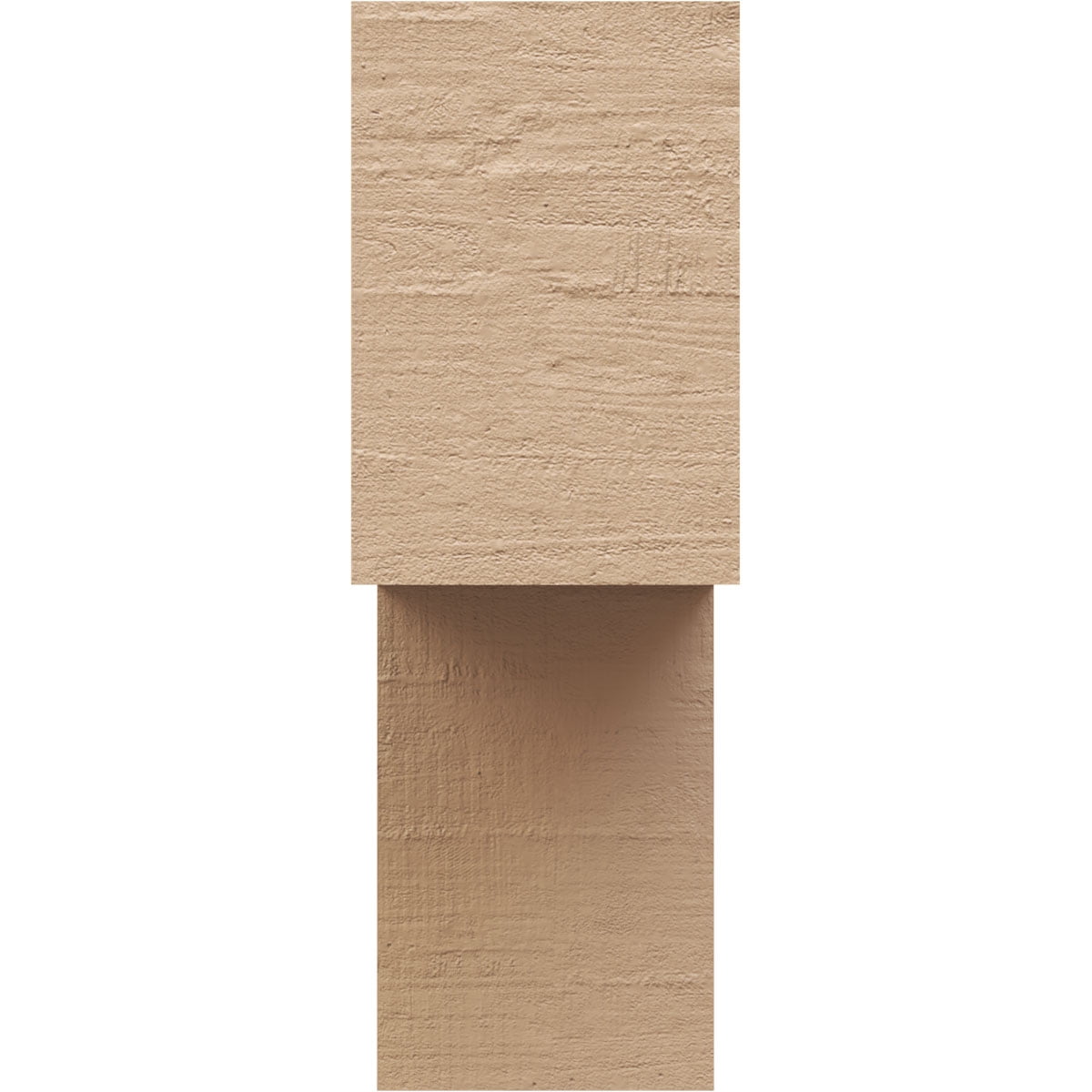4"W x 8"D x 12"H Classic Chapel Hill Rough Cedar Woodgrain TimberThane Corbel, Primed Tan