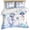 White, variant on 3 Piece Coastal Jellyfish Duvet Cover Set Twin Size, Microfiber Comforter/Quilt Cover with Corner Ties and 2 Pillowcases, Summer Beach Nautical Ocean All Season Soft Bedding with Zipper Closure