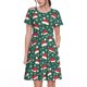 thumbnail image 1 of Balery Santa Hat Joy Green Festive Vestidos sueltos de manga corta para mujer, vestidos de verano 2025, vestidos casuales de corte A con vuelo., 1 of 6