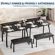 thumbnail image 3 of Yeshouse Mesa de comedor para 4 personas con 2 bancos tapizados, juego de 3 piezas que ahorra espacio, ideal para cocinas, apartamentos y estudios, fácil de montar, 3 of 8