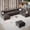 Dark Gray, variant on ZX Design 147.2" Sectional Cloud Couch L-Shaped Modular Chenille Sofa, 7-Seater Deep Seat Chaise with Storage Ottoman & USB Ports for Living Room