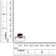 thumbnail image 4 of Heart Shape Simulated Garnet In 14K White Gold Over 925 Sterling Silver Ring Size 5.5, 4 of 5