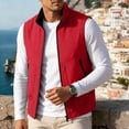 thumbnail image 2 of SHTXOZHI Mens Plus Size Zippered Vests Sleeveless Breathable Jackets Casual Outdoor Travel Tops with Zipped Pockets, 2 of 9