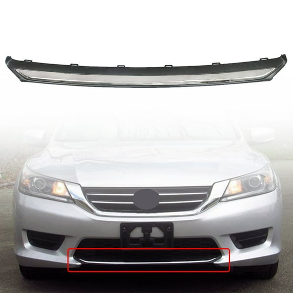 SEBLAFF Front Bumper Cover Lower Trim Molding Chrome Replacement for 2013 2014 2015 Honda Accord HO1095119 71150T2FA00