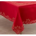 thumbnail image 2 of Fennco Styles Cupidon Collection Embroidered Cupid Design Tablecloth 65 x 140 Inch - Red Table Cover for Home DÃ©cor, Wedding, Banquets, Family Gathering and Special Occasion, 2 of 3