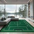 thumbnail image 2 of ODIKA Field Border Soccer Hockey Shaped Artificial Football Markings Refined Non-Slip Chair-Friendly Floor for Dining Room, Under Table, Office, 2 of 7