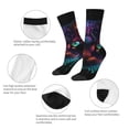 thumbnail image 3 of Fotbe Futuristic Cat Warrior Pattern Long Socks for Men & Women – Breathable & Stretchy Compression Socks, Ideal for Running, Travel, and Everyday Wear Size 5-11, 3 of 6