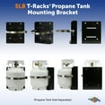 thumbnail image 3 of Flame King T-Rack 5LB Propane Tank Mounting Bracket for RV, Trailers, Overland Vehicles, 3 of 15