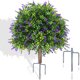 thumbnail image 5 of Hogar y jardín, flores artificiales, árbol verde artificial en maceta, bonsái artificial, boj, flores y árboles artificiales, estaca para patio., 5 of 5