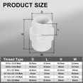 thumbnail image 2 of Uxcell 20Pcs PVC Nipple Thread Coupling Adapter Connector, G3/4 x G3/4 Male PVC Pipe Fitting, Plumbing Coupling for Home, Industrial, Agricultural, White, 2 of 6