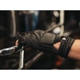 thumbnail image 3 of Deerskin Leather Motorcycle Gloves for Men Fingerless Biker Gloves with Gel Palm and Wrist Strap, 3 of 4