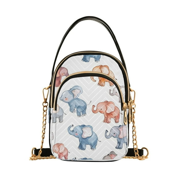 joogoo Women Cute Little Elephant Chain Crossbody Bags Shoulder Handbag Phone Purse