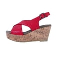 thumbnail image 3 of FUZZY Anya Women Extra Wide Width Platform Corkscrew Wedge High Heel Slingback, 3 of 6