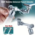 thumbnail image 3 of Extensor de grifo de 1-2 piezas, brazo robótico de aleación, 1080 ° Extensión de grifo universal giratoria, grifo giratorio para lavabo de baño, 3 of 5