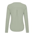 thumbnail image 5 of Qgtaibl UPF 50+ Sun Protection Long Sleeve Shirts for Women Crew Neck Curved Hem Rash Guard Quick Dry Lightweight Outdoor Workout Blouses for Hiking Running Beach Mint Green M, 5 of 5