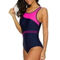 thumbnail image 4 of Women's Hollow Out One Piece Training Swimsuit Wider Strap Sport Swimwear, 4 of 5