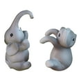 thumbnail image 1 of Almencla 2Pcs Mini Statues Miniature Figurines Small Elephant Flower Pot Hugger Ornaments for Porch Indoor Outdoor Backyard Decoration, 1 of 8