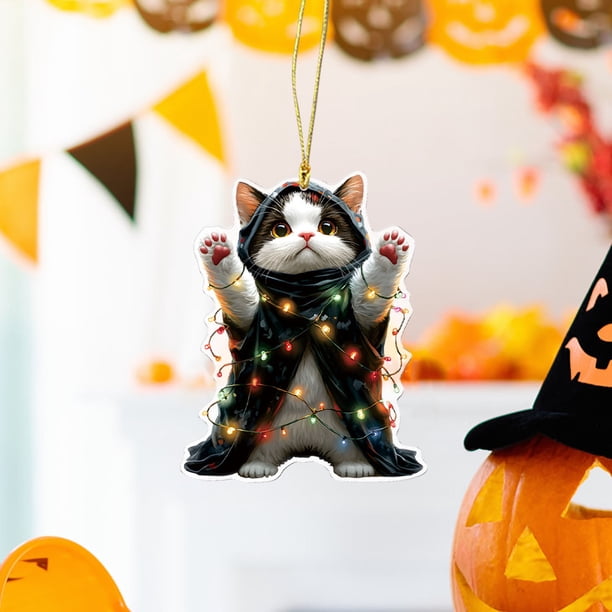 Decoraciones de Halloween, adornos de Halloween, regalos de Halloween, disfraz de Halloween, mochila de coche de acrílico, llavero colgante, decoración del hogar, colgante de acrílico
