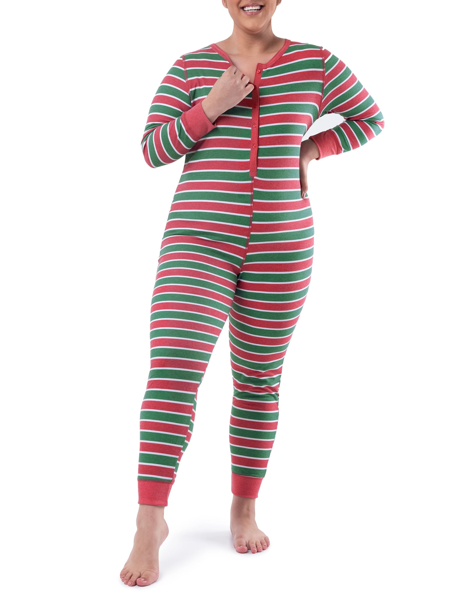 Fruit of the Loom Women's and Women's Plus Long Underwear Waffle Thermal Union Suit