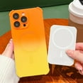 thumbnail image 4 of Magnetic for iPhone 12 Pro Max Case, Compatible with MagSafe,Full Camera Lens Protector Cute Soft Silicone Anti-Drop Shockproof Gradient Case for Women Man (Orange Yellow), 4 of 11