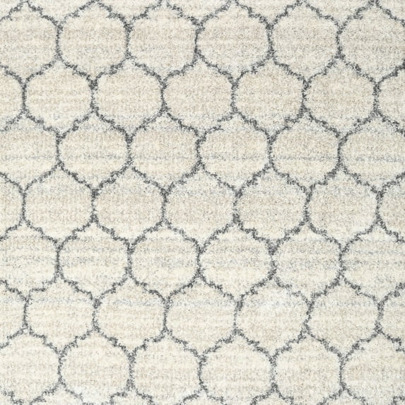 Ahgly Company Indoor Square Contemporary AntiqueWhite Beige Area Rugs, 7' Square