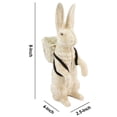 thumbnail image 5 of Benjara 8 Inches Cast Iron Rabbit Sculpture Carrying Basket, Antique White, 5 of 5