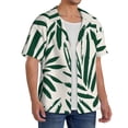 thumbnail image 4 of Fotbe Palm Branch With Leaves print Short Sleeve Button Down Shirts for Men Casual Summer Beach Wrinkle Free Shirt-X-Large, 4 of 7