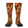 thumbnail image 2 of Lsque Halloween Banner Symbols Printed Crew Socks Men's Women's LightWeight Thin Casual Calf Socks ,Knee High Socks,Cotton Socks, 2 of 9