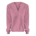 thumbnail image 2 of Valueadd Women's Long Sleeve T-shirt Knitted Fabric Sweatshirt Zipper Long Sleeved Womens Top, 2 of 5