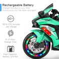 thumbnail image 4 of Techvida 12V Kids Ride on Motorcycle, Electric Trike Motorcycle for Boys Girls, LED Lights, Foot Pedal, Kids On Motorcycle for Boys Girls, 4 of 9