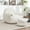 White, variant on Bean Bag Chair, Comfy Bean Bag Sofa with Back Support, With Footstool,Faux Fur Bean Bag Chair for Adults and Kids, Stuffed Floor Sofa for Living Room, Bedroom,White