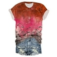 thumbnail image 5 of YDFCWXW Women's Graphic T-Shirts Stain Hand Shirt Shirts Halloween Movie Tees Orange, S, 5 of 5
