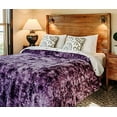 thumbnail image 3 of Chanasya Faux Fur Bed Blanket | Super Soft Fuzzy Light Weight Luxurious Cozy Warm Fluffy Plush hypoallergenic Throw Blanket for Bed Couch Chair Fall Winter Spring Living Room ( Queen )- Aubergine, 3 of 8
