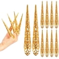 thumbnail image 1 of Minnieouse Paquete de 10 anillos de punta de uña para dedo, disfraz de reina antigua, anillos de garra para punta de dedo, accesorio de decoración para Juegos de manicura No.1 10 piezas Minnieouse CE008896-01, 1 of 6
