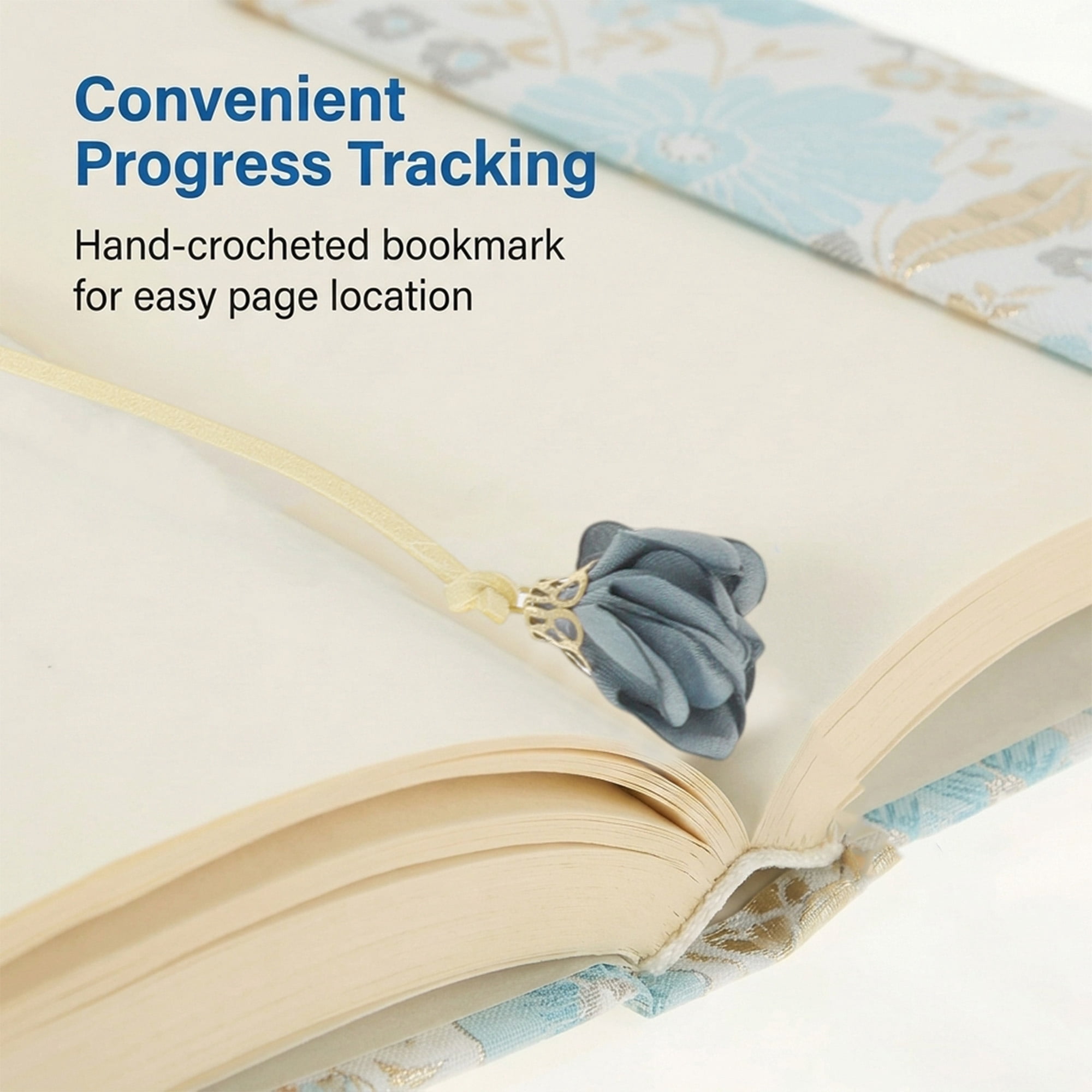 Unique Bargains Adjustable Fabric Book Cover for A5 Size Blue
