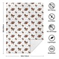 thumbnail image 5 of Football Bow Brown Pattern Soft Sherpa Fleece Throw Blanket, Warm Cozy Plush Blanket for Sofa Bed Couch, All Season, 60"x80", 5 of 5
