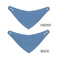 thumbnail image 6 of Kll Blue Gingham Dog Bandanas,Triangle Reversible Pet Scarf For Small Medium Large And Extra Large Dogs-Large, 6 of 7