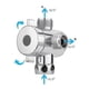 thumbnail image 3 of Abs Chrome 3 Way Diverter Hose Fitting T Shape Adapter Connector For Angle Valve Hose Bath Shower A, 3 of 5