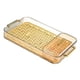 thumbnail image 2 of Double-layer Water Draining Tea Tray with 2 Handles Decorative Trendy Water Draining Tea Tray Gold with Storage Box, 2 of 5